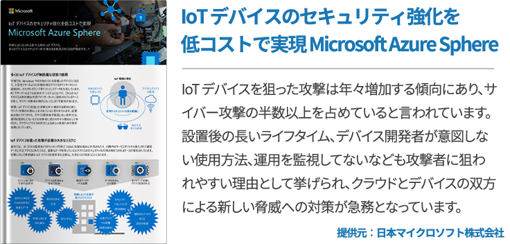 IoT デバイスのセキュリティ強化を低コストで実現 Microsoft Azure Sphere